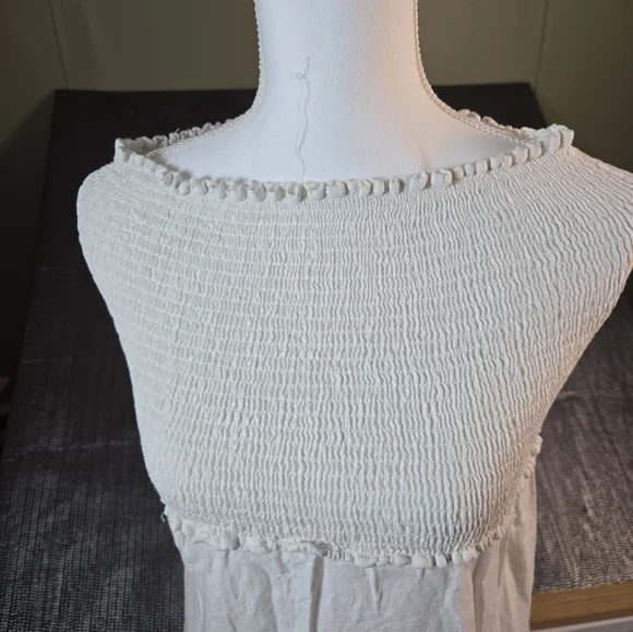 4OUR Dreamers White Dress Tiered Tube Top Size Small White NWT - Picture 2 of 16